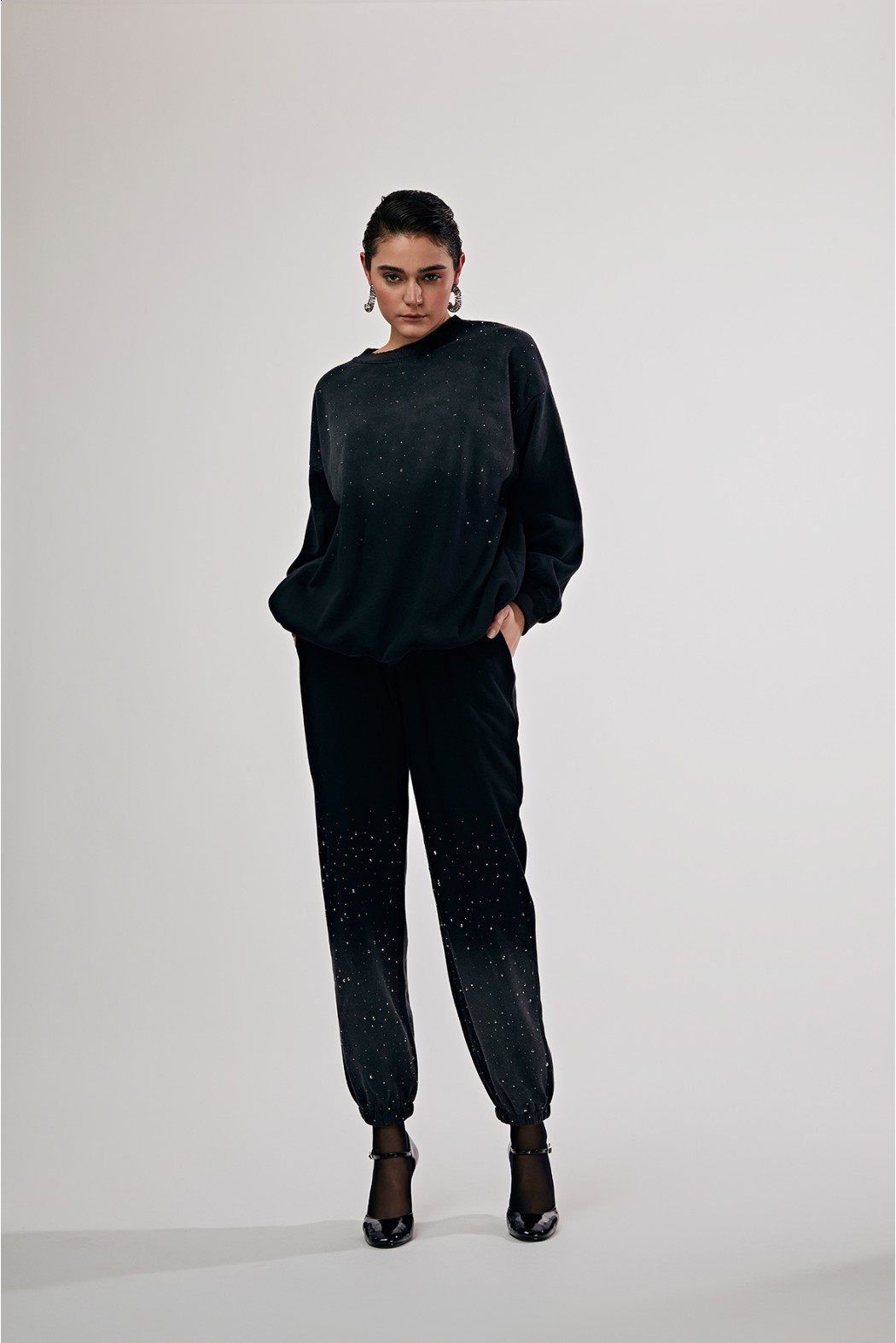 STOWE      242W4D6 PANTALONI NERO